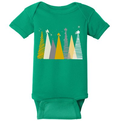Happy Holidays Christmas Tree Festive Baby Bodysuit