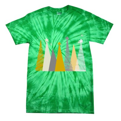 Happy Holidays Christmas Tree Festive Tie-Dye T-Shirt