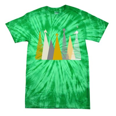 Happy Holidays Christmas Tree Festive Tie-Dye T-Shirt