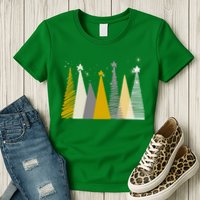 Happy Holidays Christmas Tree Festive Womens T-Shirt