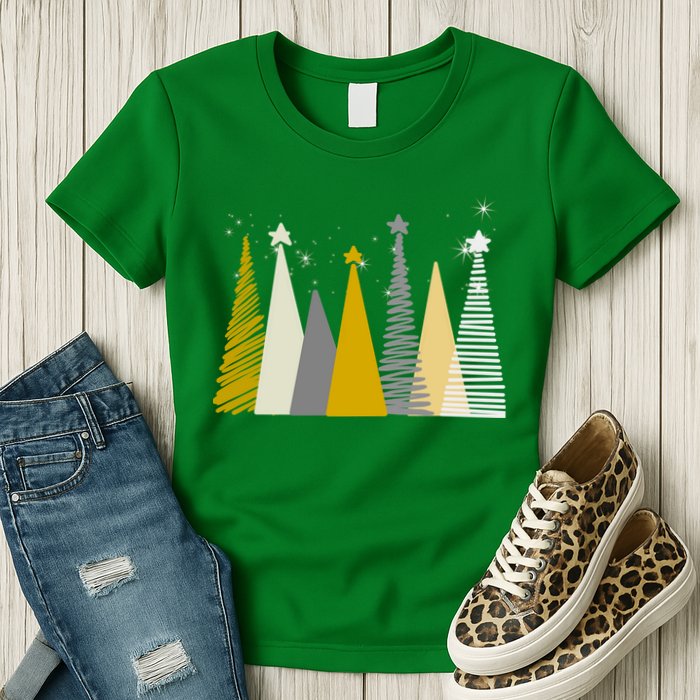 Happy Holidays Christmas Tree Festive Womens T-Shirt