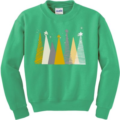 Happy Holidays Christmas Tree Festive Kids Sweatshirt