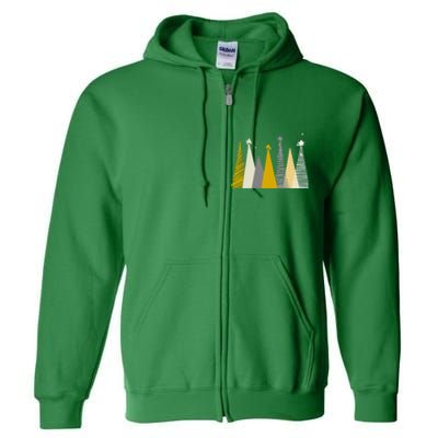 Happy Holidays Christmas Tree Festive Full Zip Hoodie