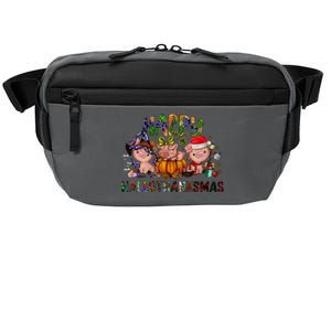 Happy Hallothanksmas Cute Pig Farm Animals Farmer Pig Lover Crossbody Pack