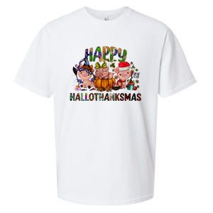 Happy Hallothanksmas Cute Pig Farm Animals Farmer Pig Lover Sueded Cloud Jersey T-Shirt