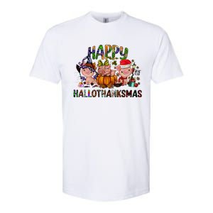 Happy Hallothanksmas Cute Pig Farm Animals Farmer Pig Lover Softstyle CVC T-Shirt