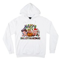 Happy Hallothanksmas Cute Pig Farm Animals Farmer Pig Lover Hoodie