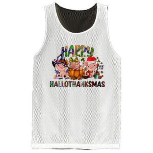 Happy Hallothanksmas Cute Pig Farm Animals Farmer Pig Lover Mesh Reversible Basketball Jersey Tank