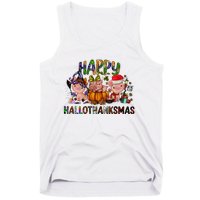 Happy Hallothanksmas Cute Pig Farm Animals Farmer Pig Lover Tank Top