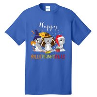 Happy Hallothanksmas Cats Halloween Christmas Thanksgiving Cool Gift Tall T-Shirt