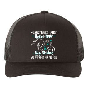 Horse Hair Dog Slobber Gift Riding Horse Cool Gift Yupoong Adult 5-Panel Trucker Hat