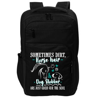 Horse Hair Dog Slobber Gift Riding Horse Cool Gift Impact Tech Backpack