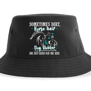 Horse Hair Dog Slobber Gift Riding Horse Cool Gift Sustainable Bucket Hat