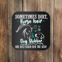 Horse Hair Dog Slobber Gift Riding Horse Cool Gift Coaster