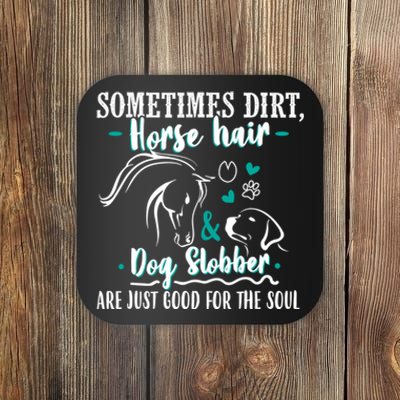 Horse Hair Dog Slobber Gift Riding Horse Cool Gift Coaster