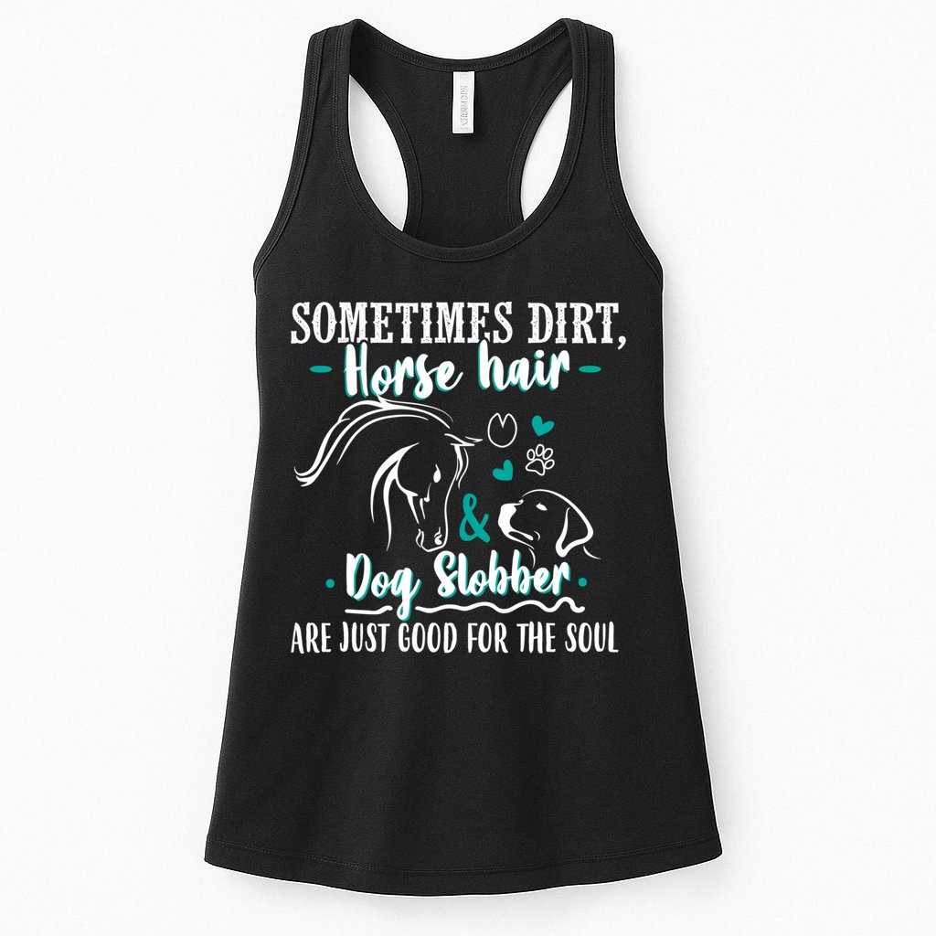 Horse Hair Dog Slobber Gift Riding Horse Cool Gift Womens Tank Top