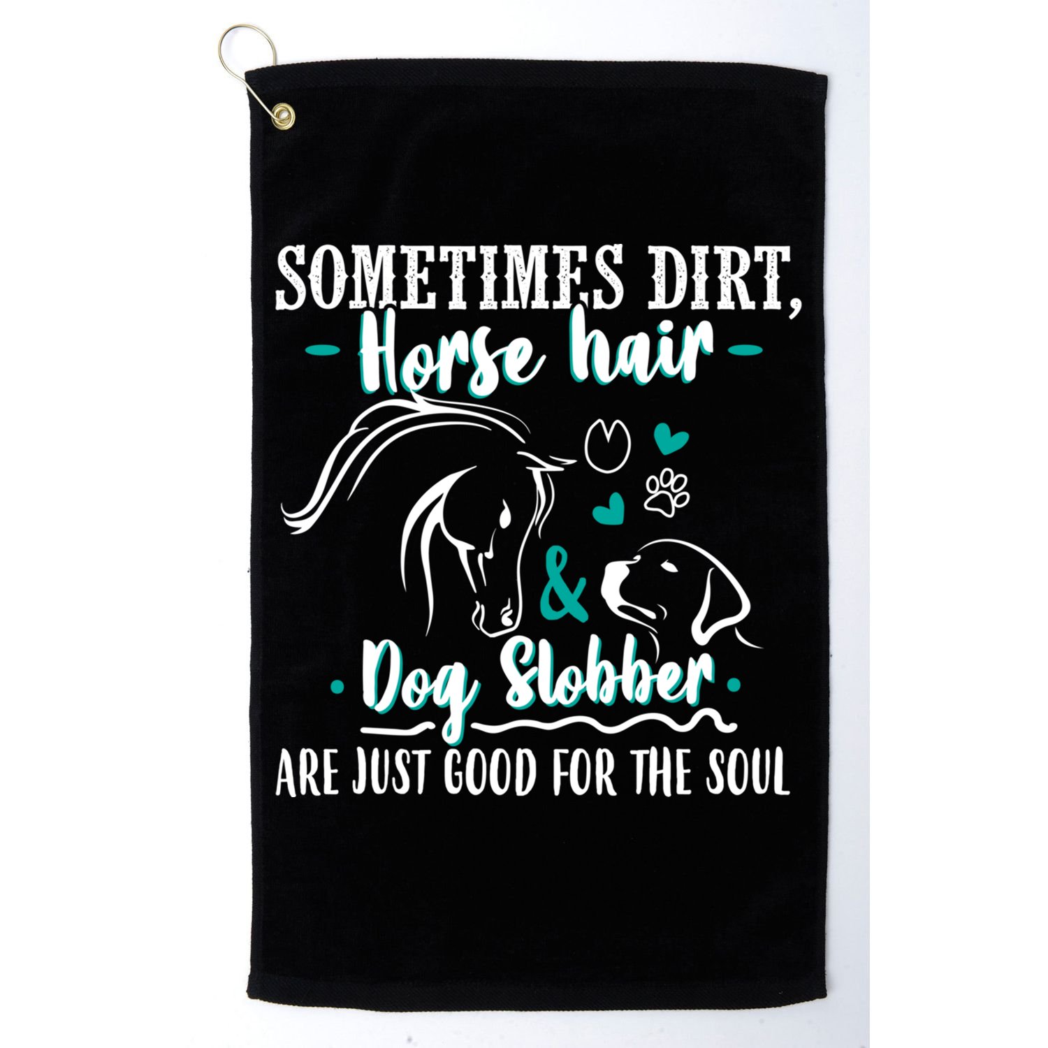 Horse Hair Dog Slobber Gift Riding Horse Cool Gift Golf Towel