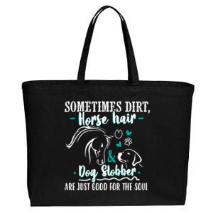 Horse Hair Dog Slobber Gift Riding Horse Cool Gift Cotton Canvas Jumbo Tote