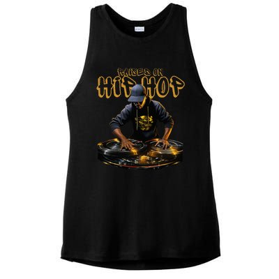 Hip Hop Dj 50th Anniversary Ladies PosiCharge Tri-Blend Wicking Tank