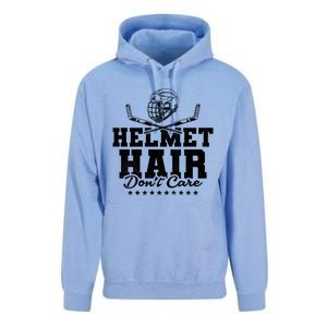 Helmet Hair Dont Care Hockey Gift Unisex Surf Hoodie