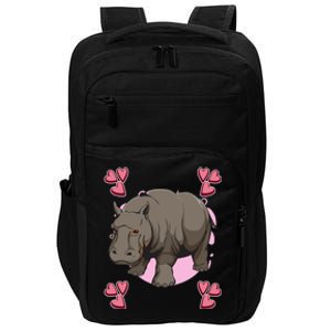 Hippo Heart Design Hippopotamus Stuff Hippos Gift Impact Tech Backpack