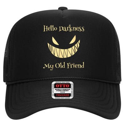 Halloween Hello Darkness My Old Friend High Crown Mesh Back Trucker Hat