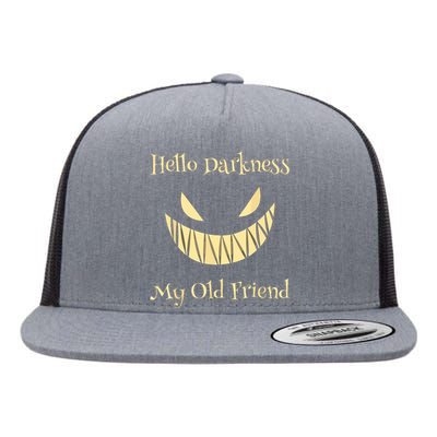 Halloween Hello Darkness My Old Friend Flat Bill Trucker Hat