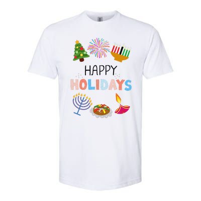 Happy Holidays Diwali Kwanzaa Hanukkah Christmas Softstyle CVC T-Shirt