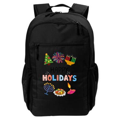 Happy Holidays Diwali Kwanzaa Hanukkah Christmas Backpack