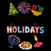 Happy Holidays Diwali Kwanzaa Hanukkah Christmas 16 in Basic Backpack