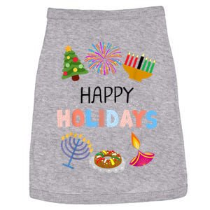 Happy Holidays Diwali Kwanzaa Hanukkah Christmas Doggie Tank