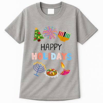 Happy Holidays Diwali Kwanzaa Hanukkah Christmas Tall T-Shirt
