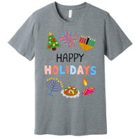 Happy Holidays Diwali Kwanzaa Hanukkah Christmas Premium T-Shirt