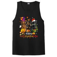 Happy Hallothanksmas Dachshund Halloween Thanksgiving Xmas PosiCharge Competitor Tank