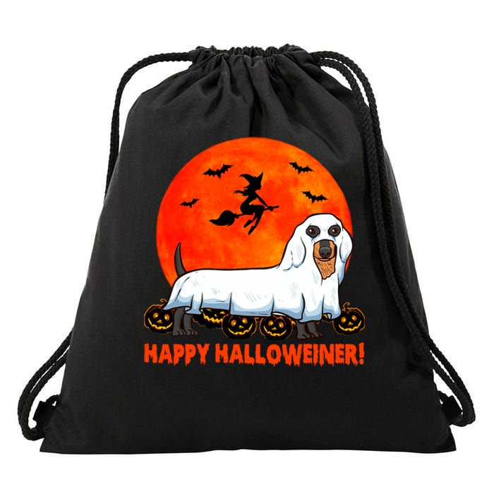 Happy Halloweiner Dachshund Halloween Costume Drawstring Bag