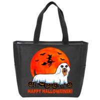 Happy Halloweiner Dachshund Halloween Costume Zip Tote Bag