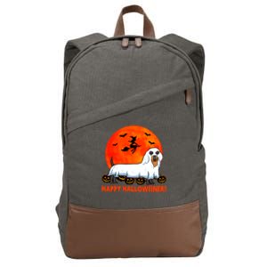 Happy Halloweiner Dachshund Halloween Costume Cotton Canvas Backpack