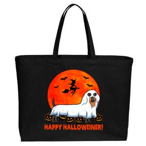 Happy Halloweiner Dachshund Halloween Costume Cotton Canvas Jumbo Tote