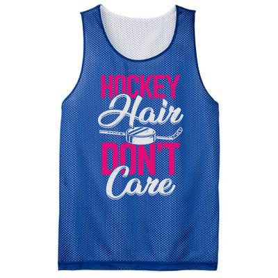 Hockey Hair Dont Care Design Ice Hockey Gift Mesh Reversible Basketball Jersey Tank