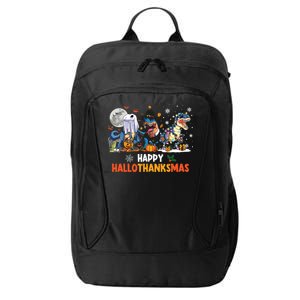 Happy Hallothanksmas Dinosaur Funny Hallothanksmas Party City Backpack