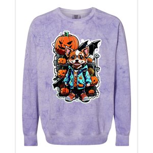 Hip Halloween Dog Colorblast Crewneck Sweatshirt