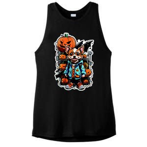 Hip Halloween Dog Ladies PosiCharge Tri-Blend Wicking Tank