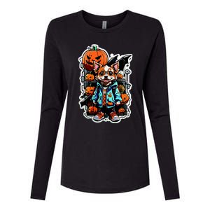 Hip Halloween Dog Womens Cotton Relaxed Long Sleeve T-Shirt