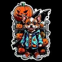 Hip Halloween Dog Cooling Performance Crew T-Shirt