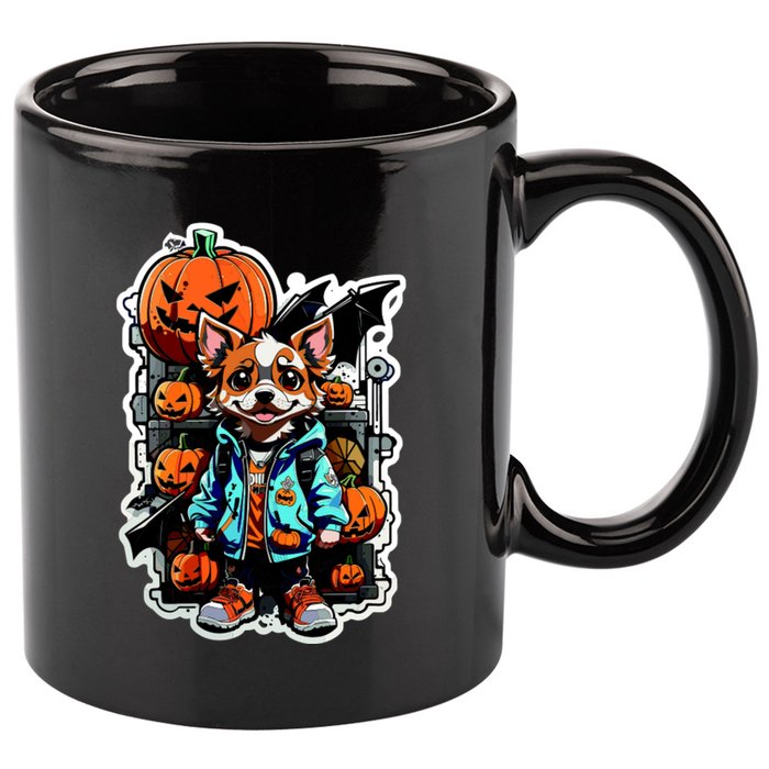 Hip Halloween Dog 11oz C Handle Ceramic Mug