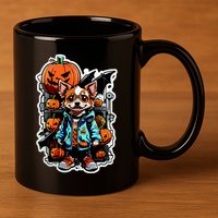 Hip Halloween Dog 11oz C Handle Ceramic Mug