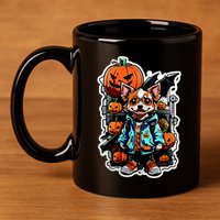 Hip Halloween Dog 11oz C Handle Ceramic Mug