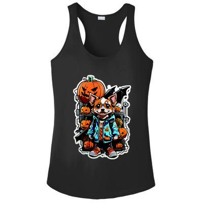 Hip Halloween Dog Ladies PosiCharge Competitor Racerback Tank