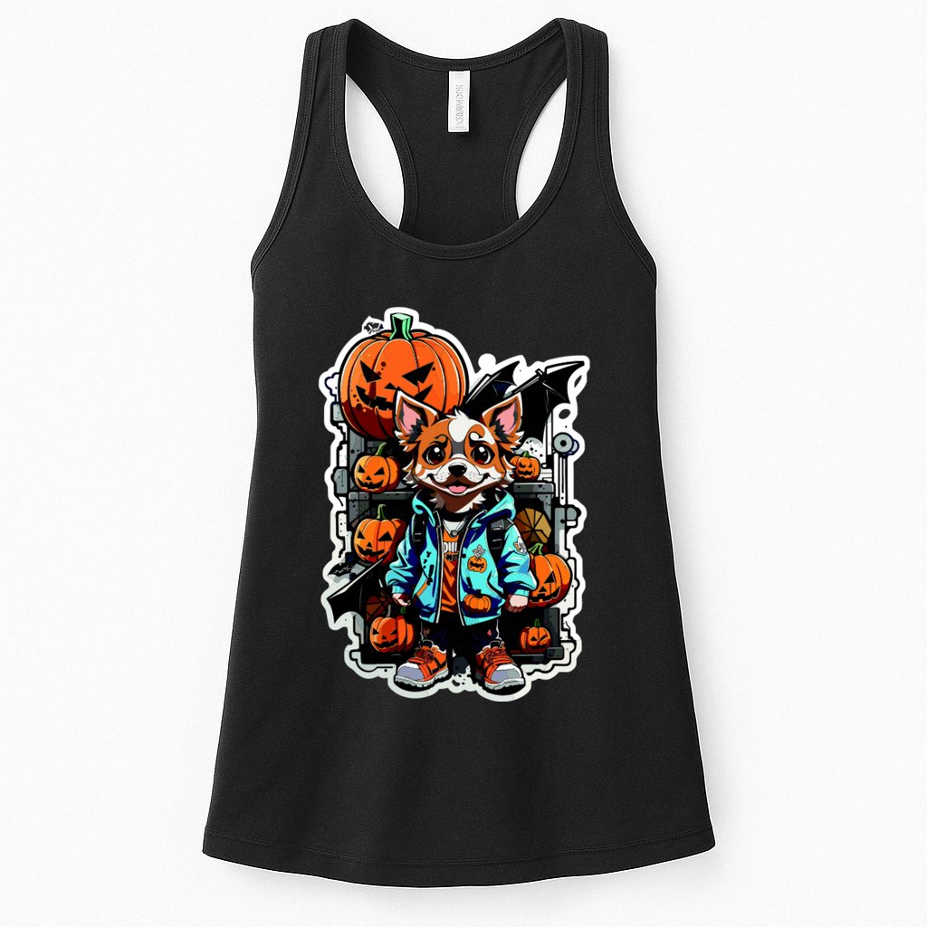 Hip Halloween Dog Womens Tank Top