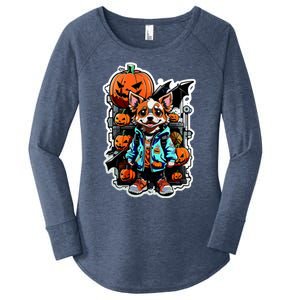 Hip Halloween Dog Women's Perfect Tri Tunic Long Sleeve Shirt